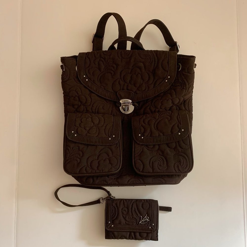 Vera Bradely Backpack w matching Wallet